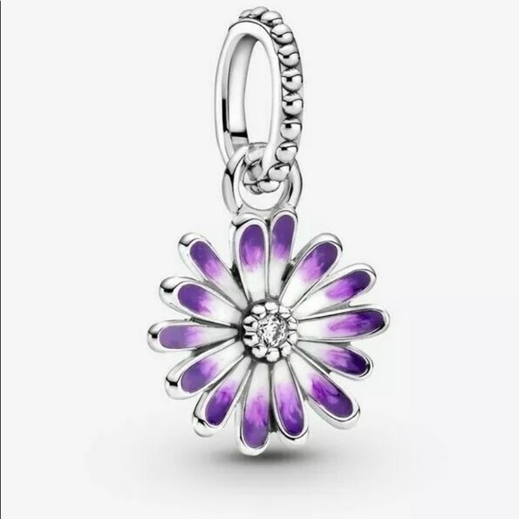 Pandora Turquoise-coloured Fishbone Dangle Charm Sterling Silver main image 0